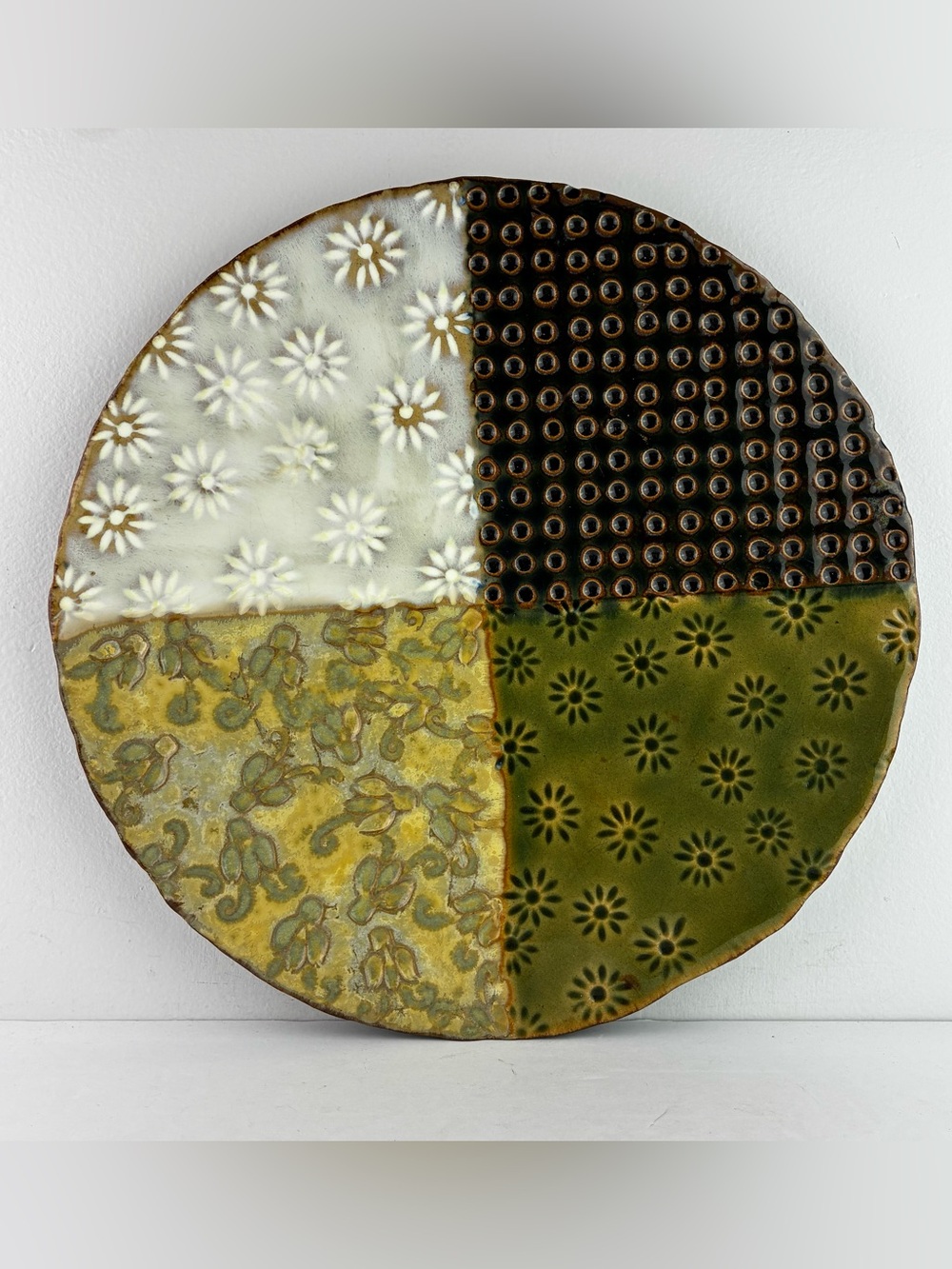 Patchwork Ceramic Decorative Platter
